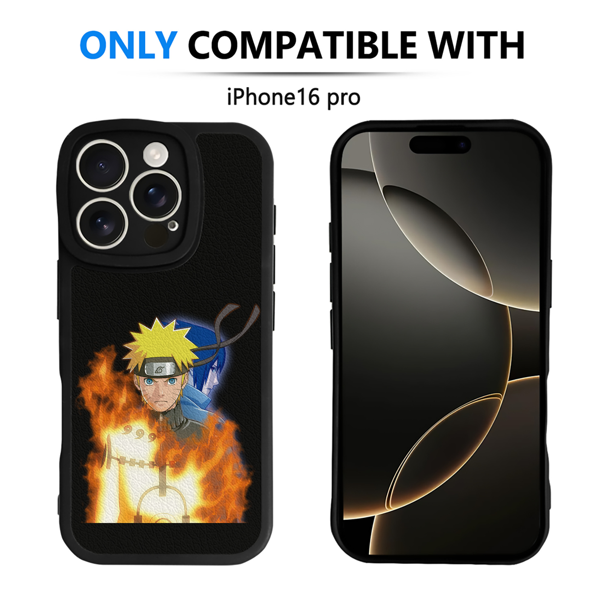 （画像用） NARUTO -ナルト- うずまき ナルト Uzumaki Naruto 【iPhone 16シリーズ対応】シリコンスマホケース（レザー調） 材質：シリコン